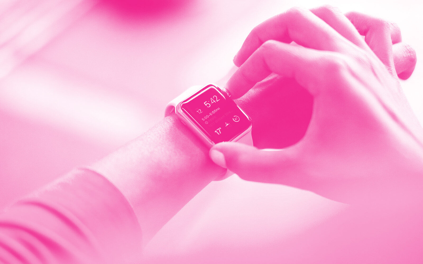 Body and health monitoring device on a person&#039;s wrist.