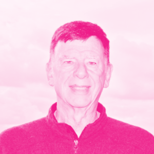 Rob Short's headshot with a hot pink filter.